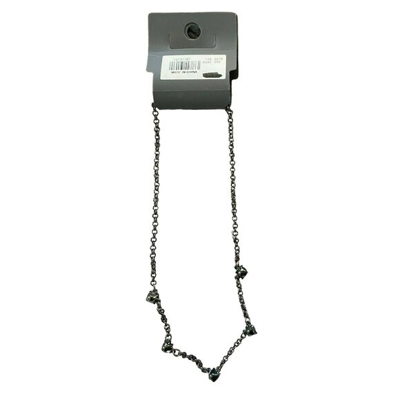 The Limited Black Chain Choker Necklace With Clear Rhinestone Accents - Picture 2 of 5
